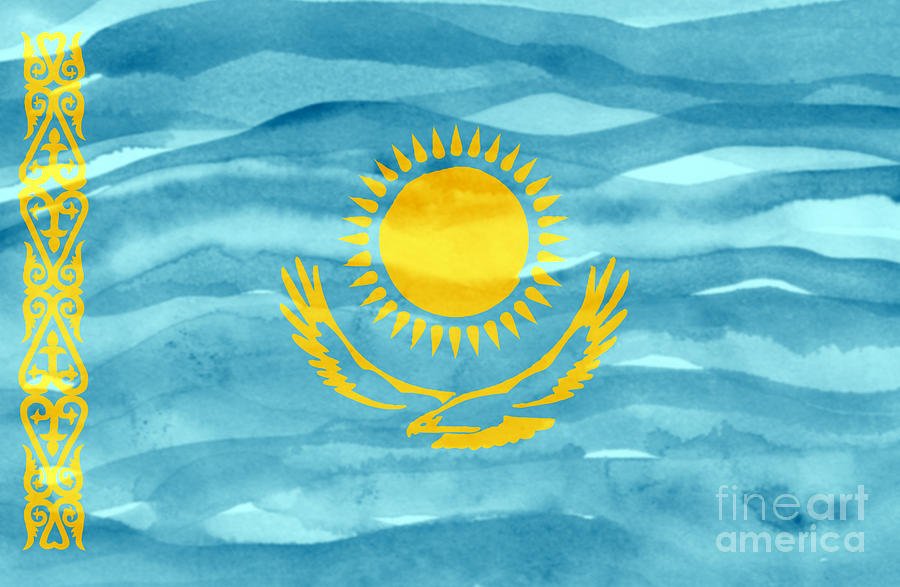 Рисовать флаг Казахстана