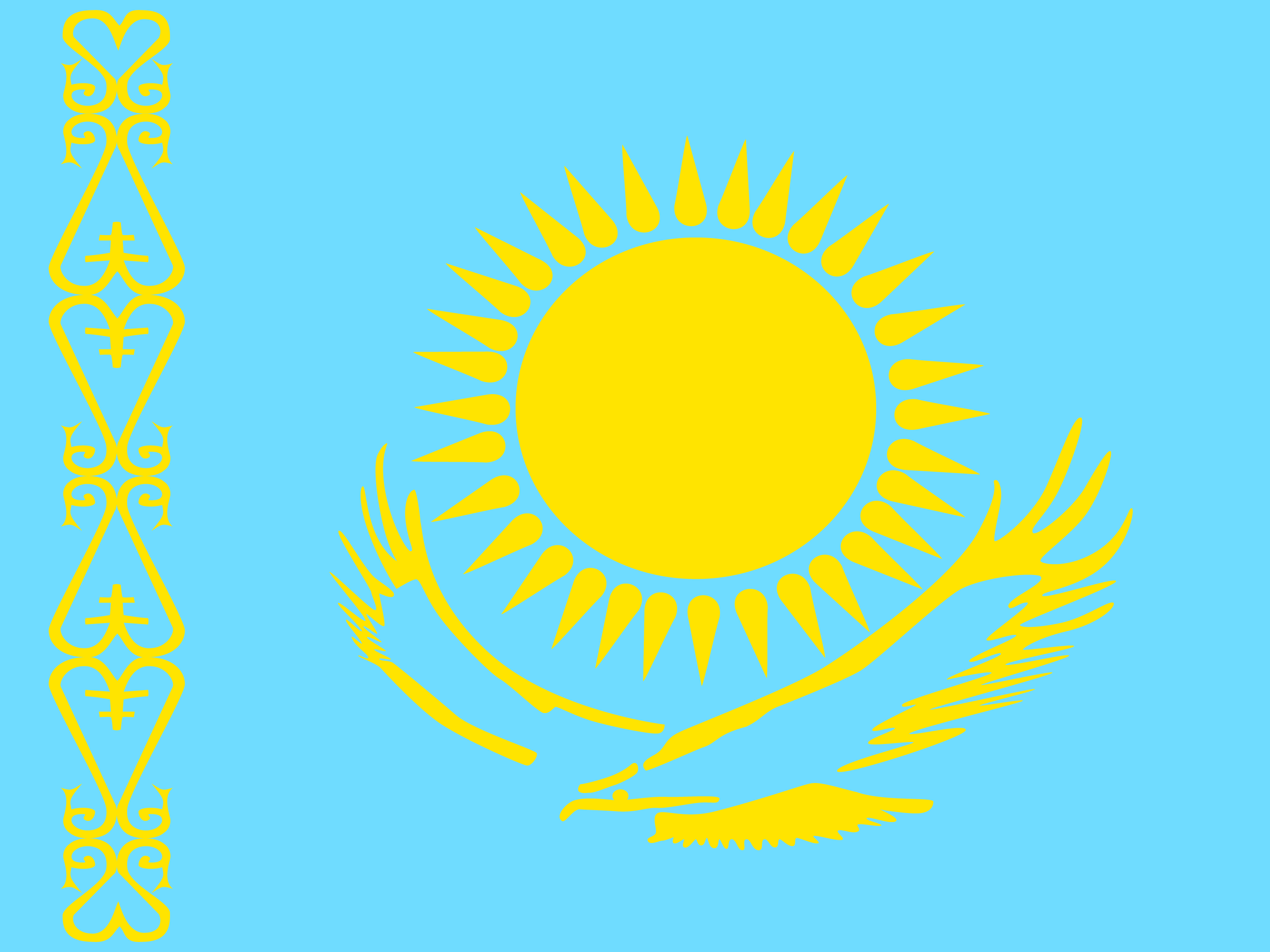 Флаг Казахстана рисунок