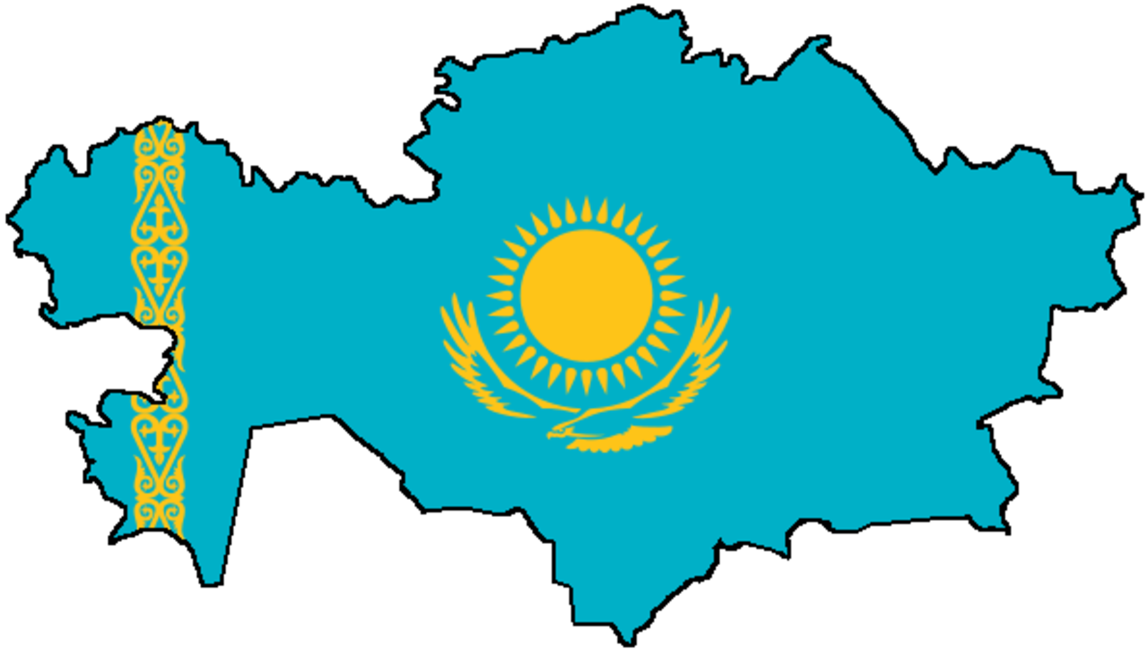 Казахстан карта флаг