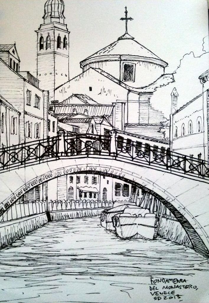 Архитектурный скетч Венеция
