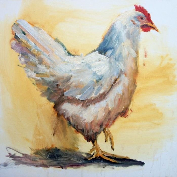 Курица живопись