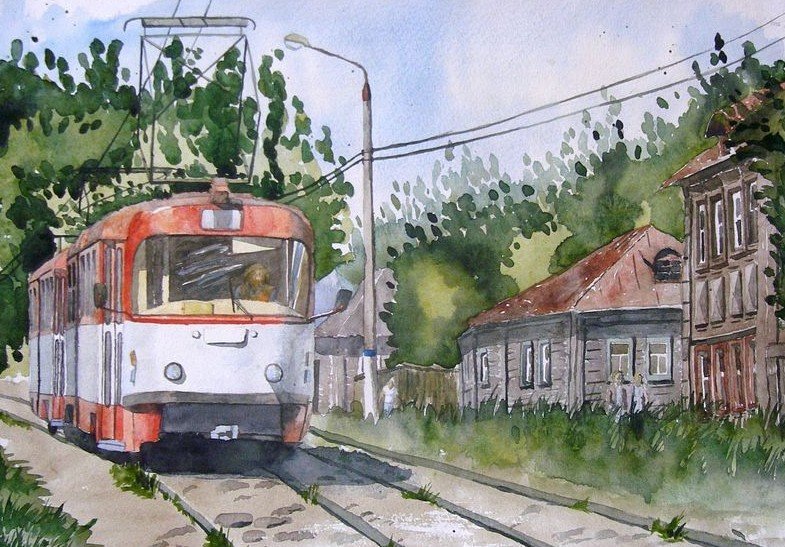 Трамвай для рисования