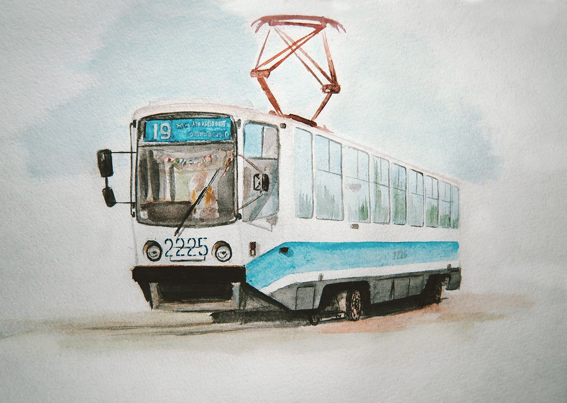 Нарисовать трамвай