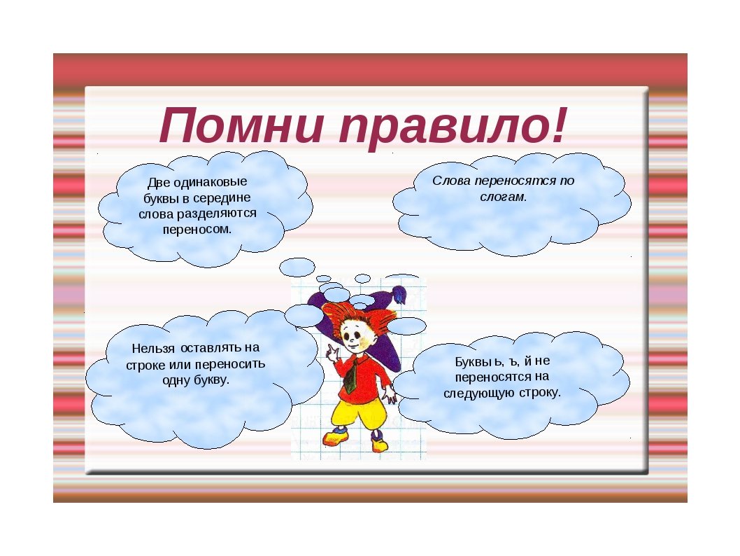 Правило переноса слов 2 класс школа России