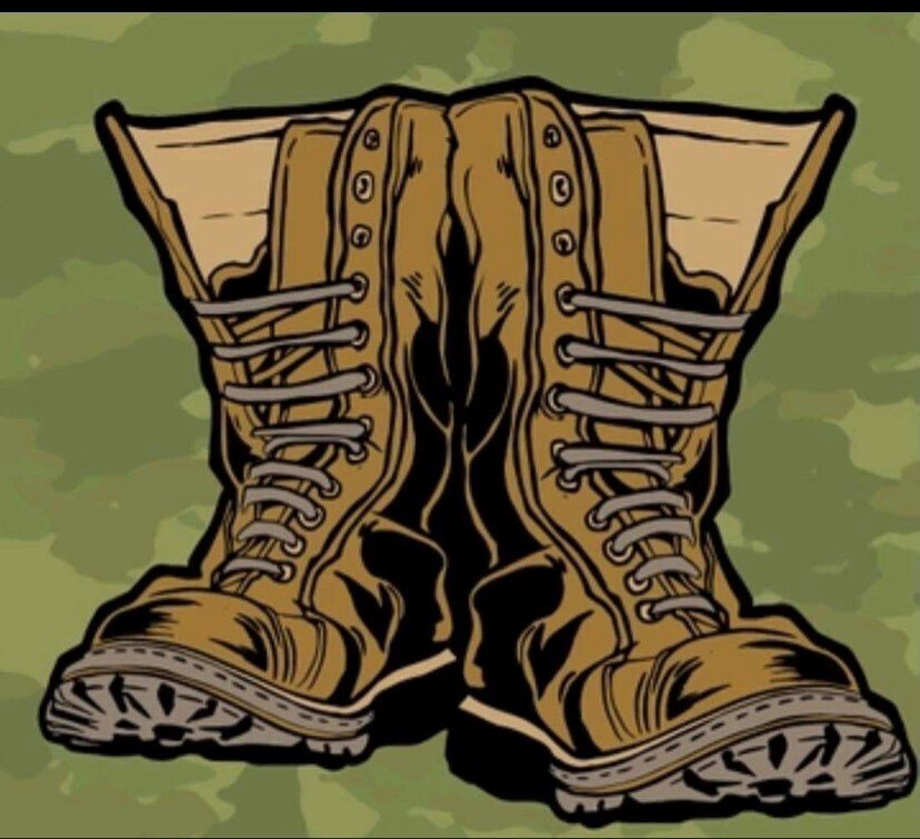 Военные ботинки вектор
