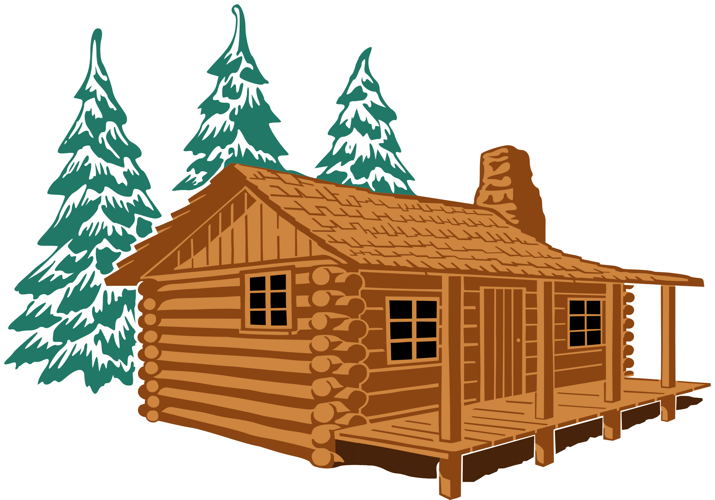 Векторный деревянный домик