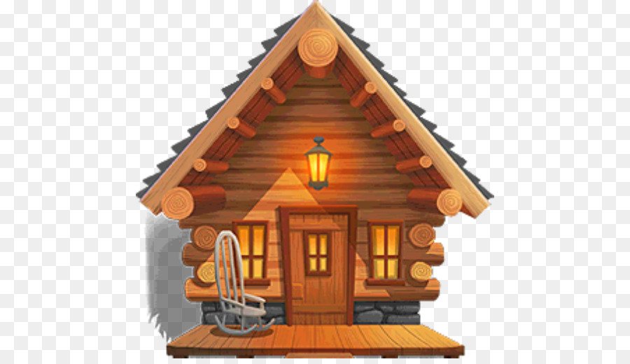 Мультяшный деревянный домик