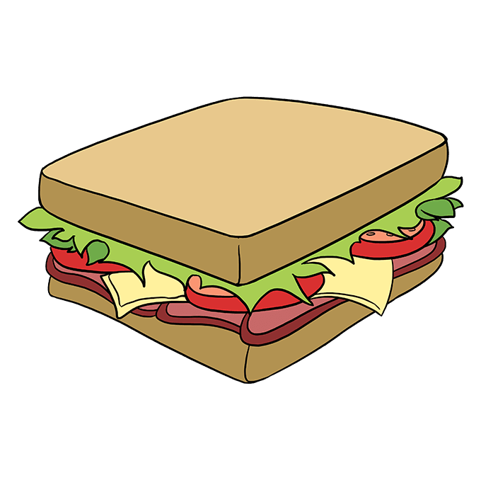 Нарисовать бутерброд