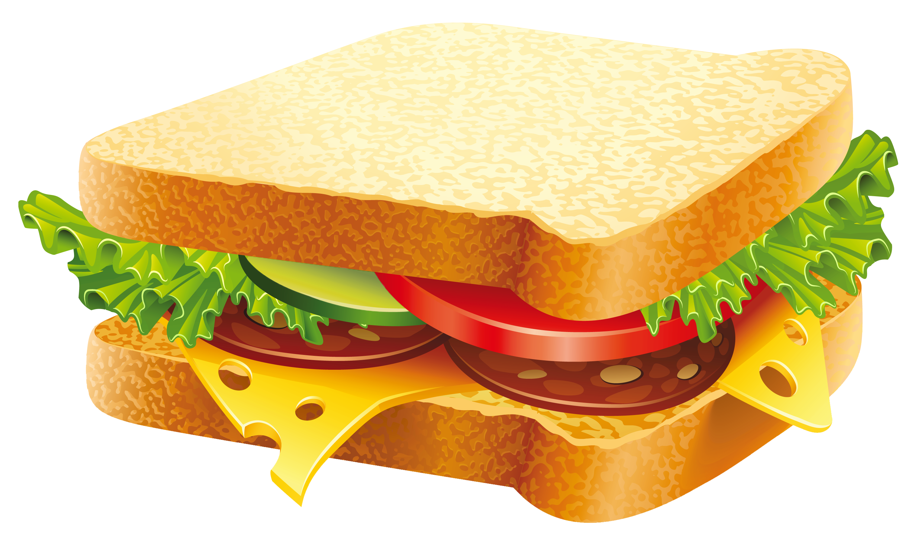Бутерброд на прозрачном фоне