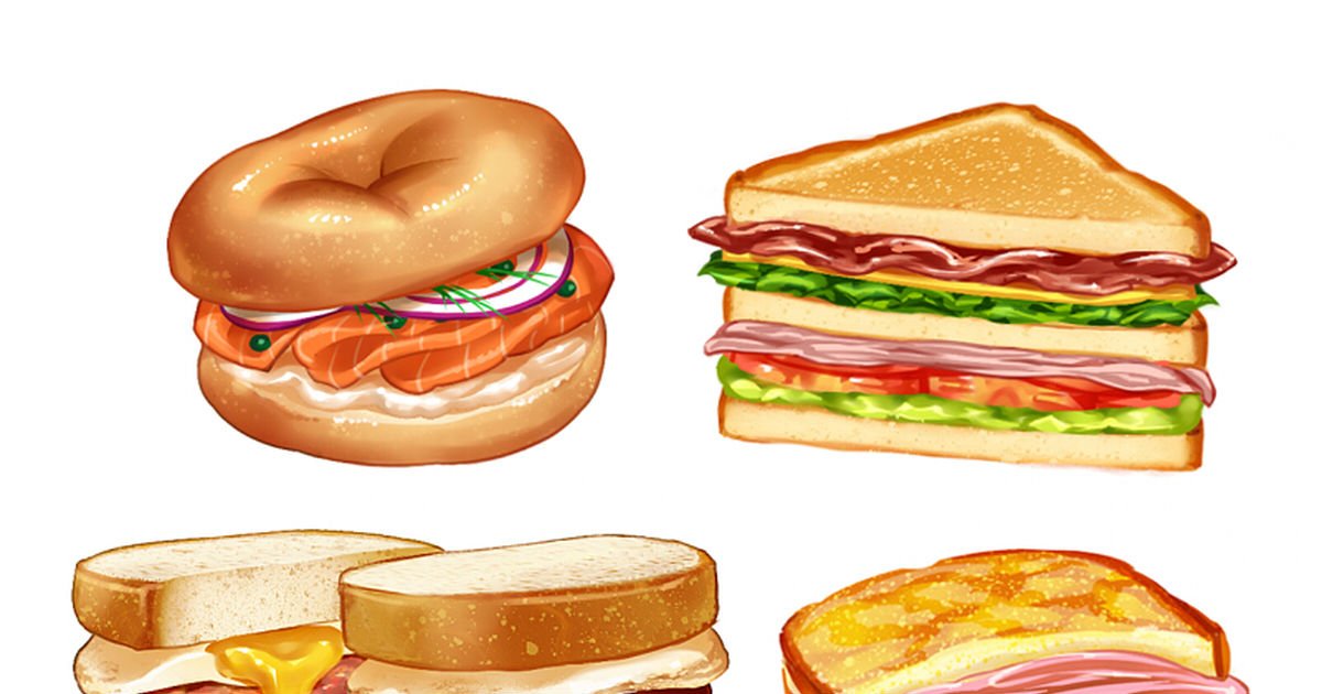 Сэндвич зарисовка