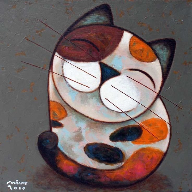 Коты в абстрактной живописи