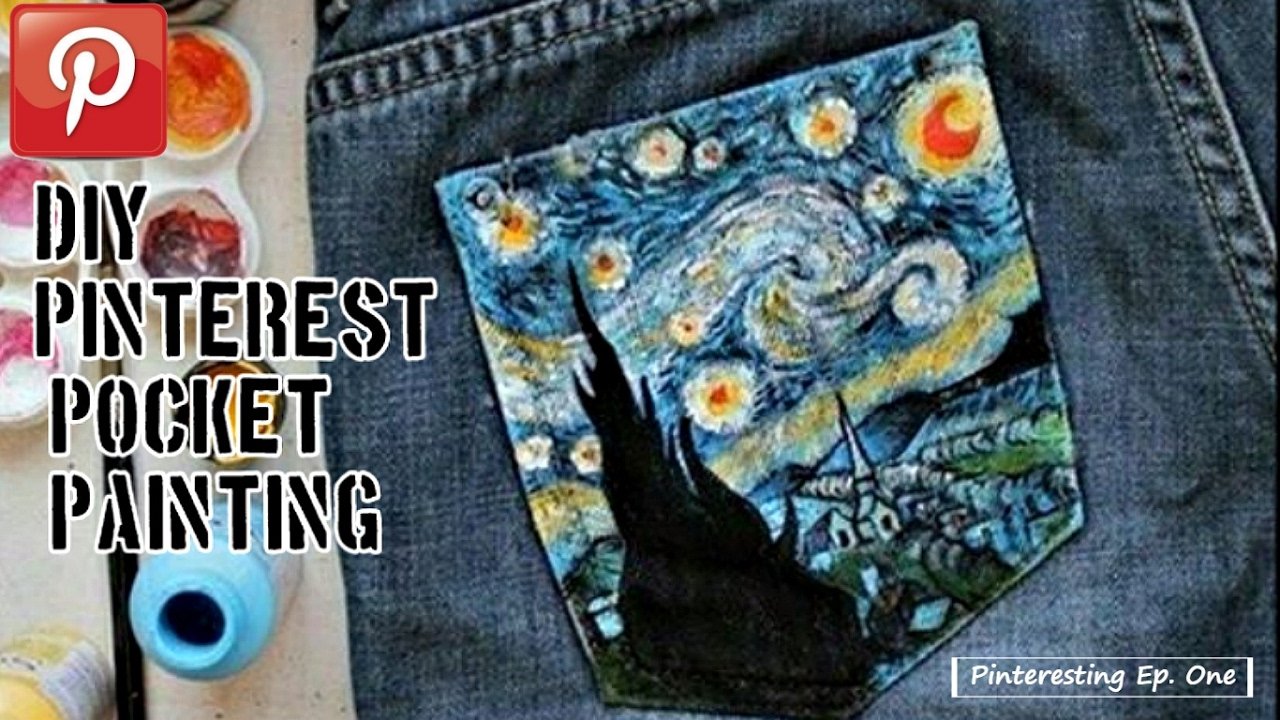 Нарисованная ладонь на джинсах