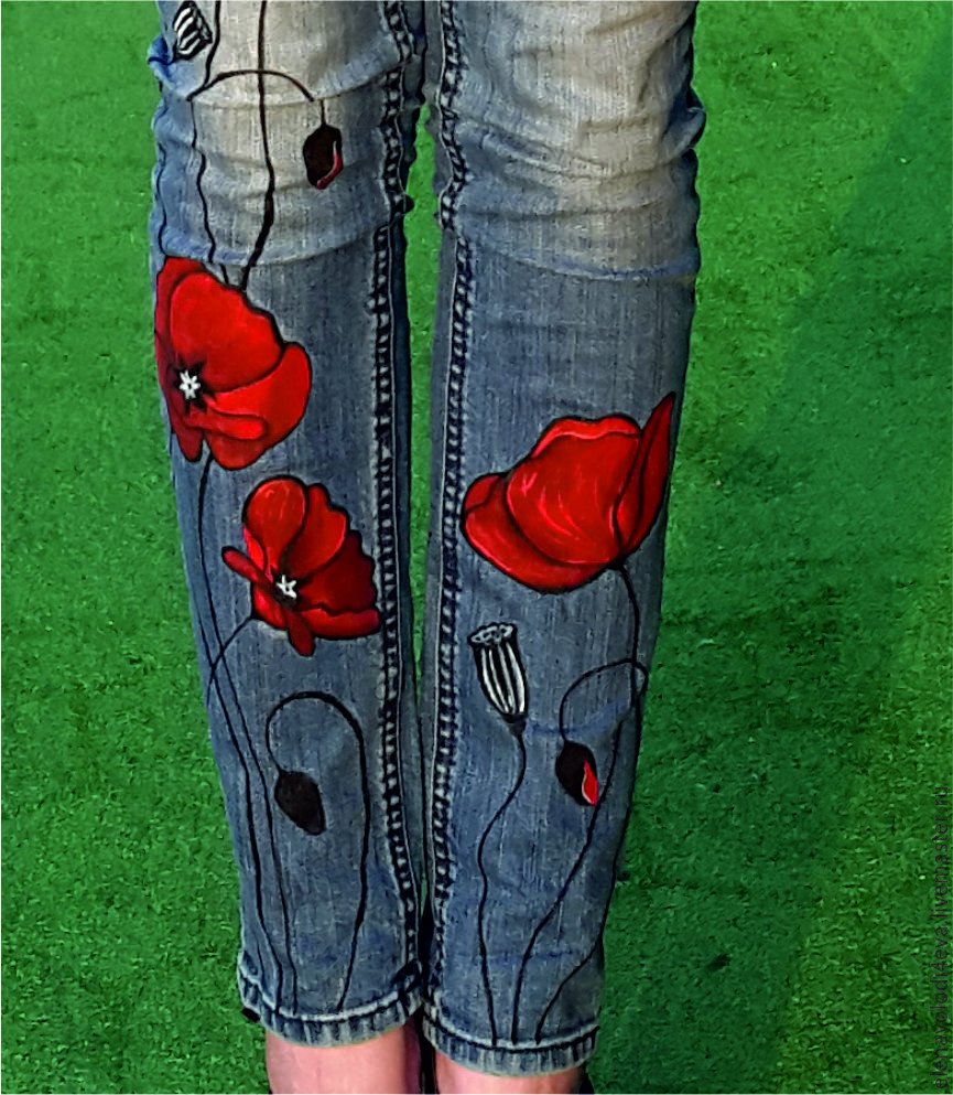 Расписные джинсы