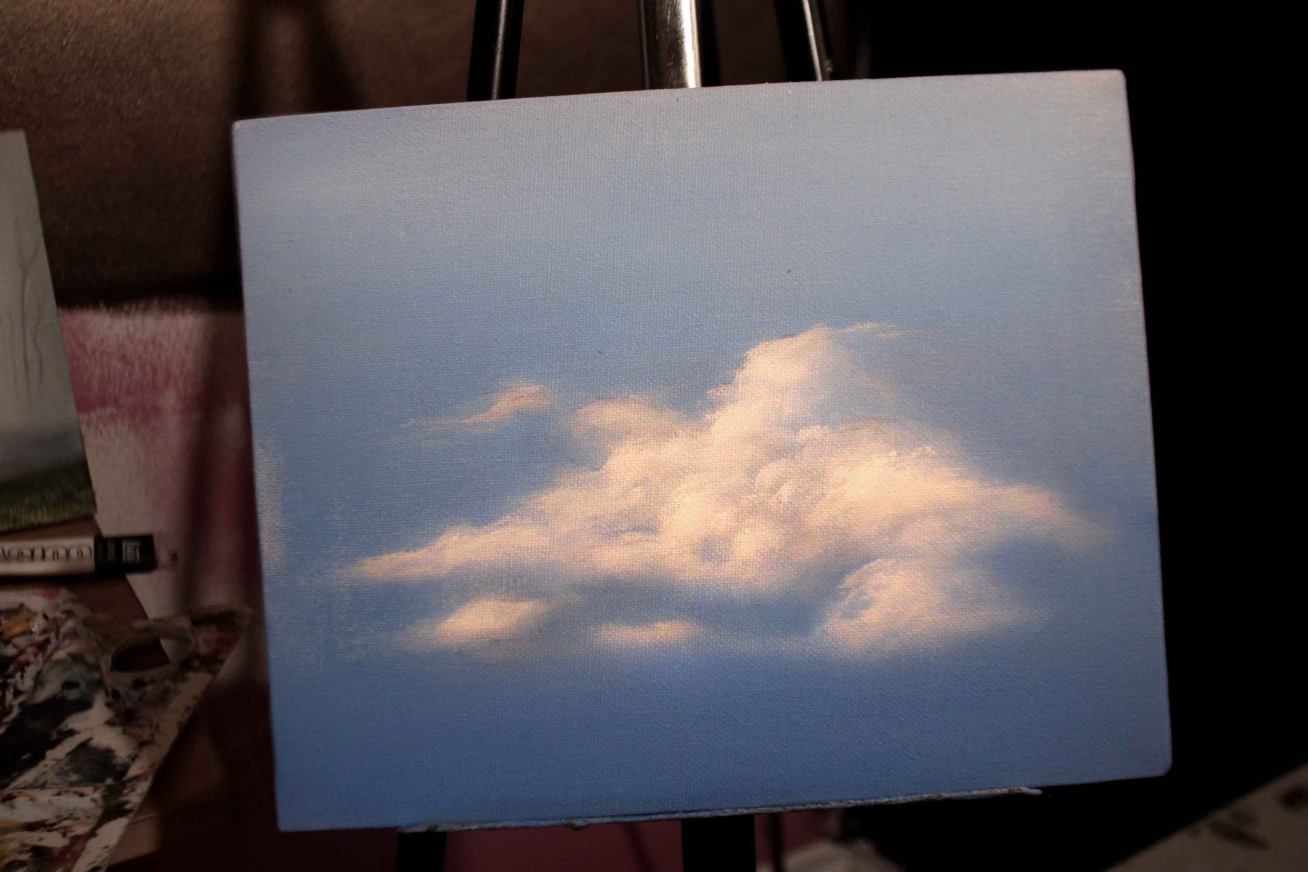 Облака рисунок акрилом