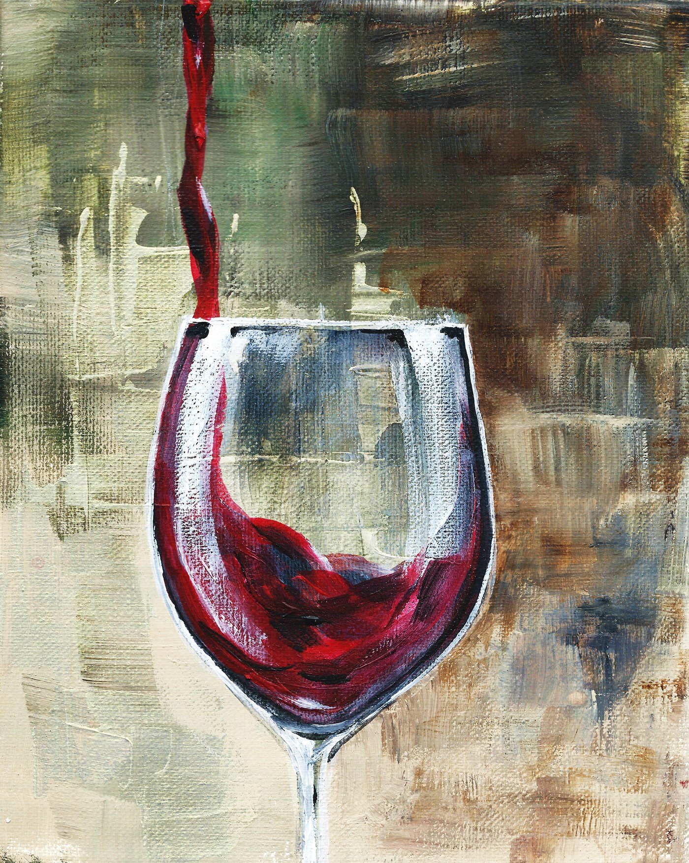 Картина маслом вино