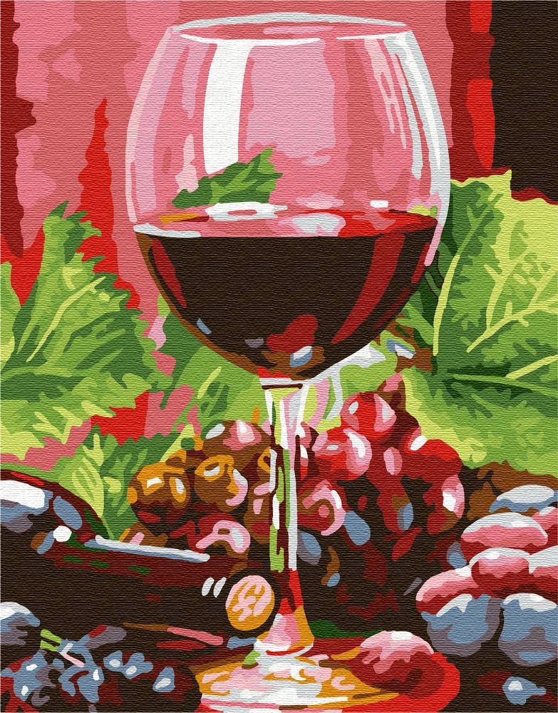Картина по номерам красное вино