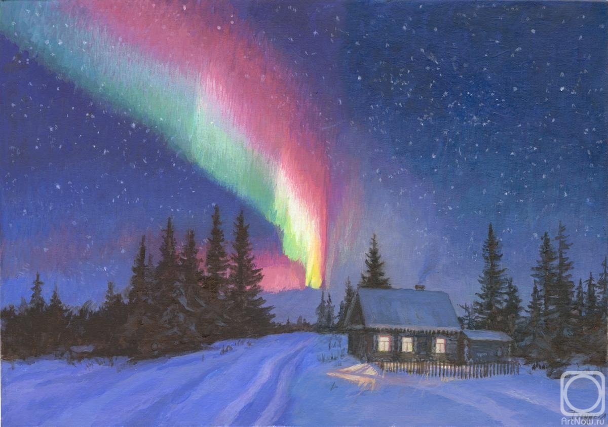 Картины Джанибекова Северное сияние