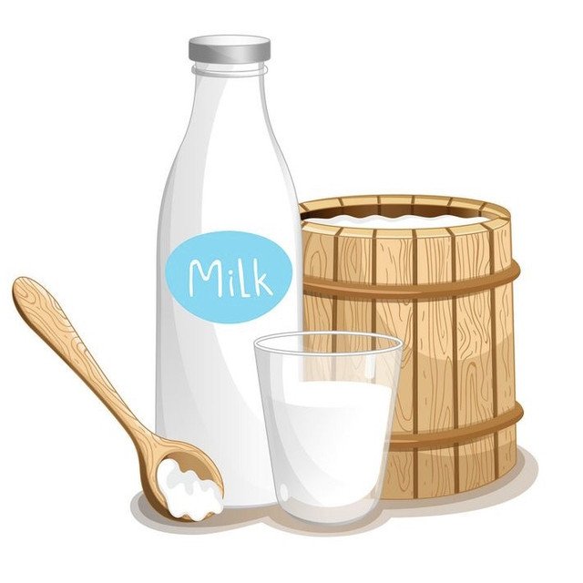 Молоко и растительное масло