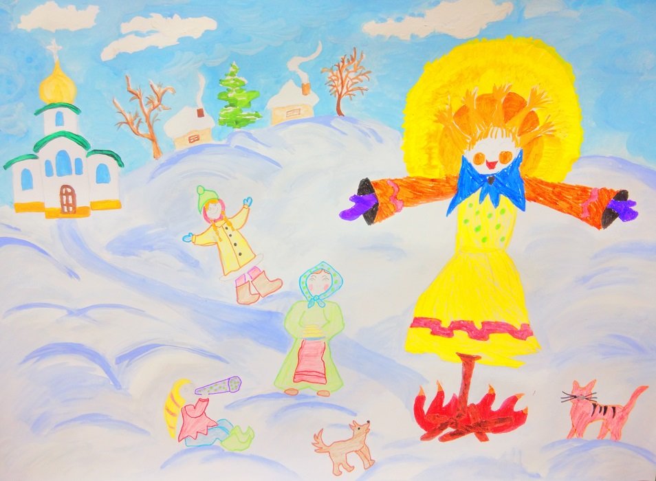 Рисуем Масленицу с детьми