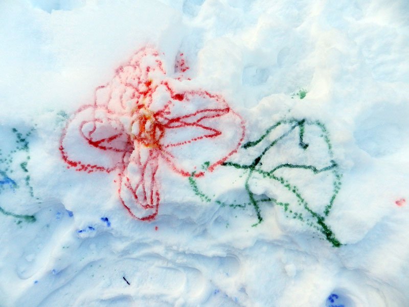 Краски на снегу