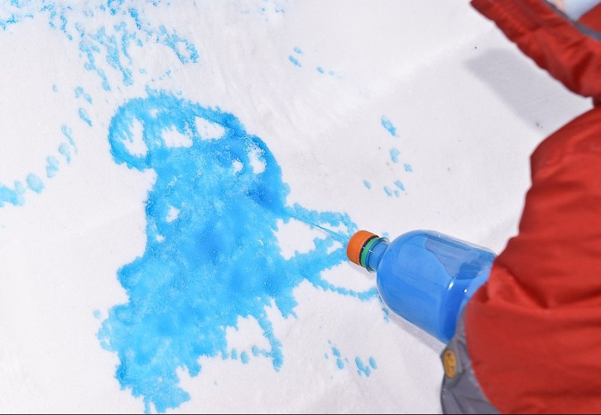 Рисование на снегу в детском саду