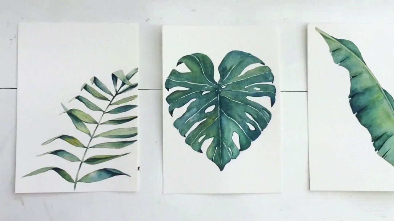 Тропические листья маркерами