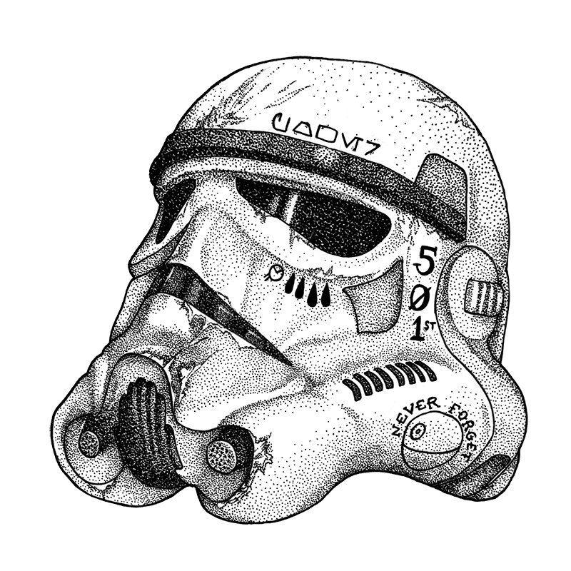 Шлем штурмовика Звездные войны арт