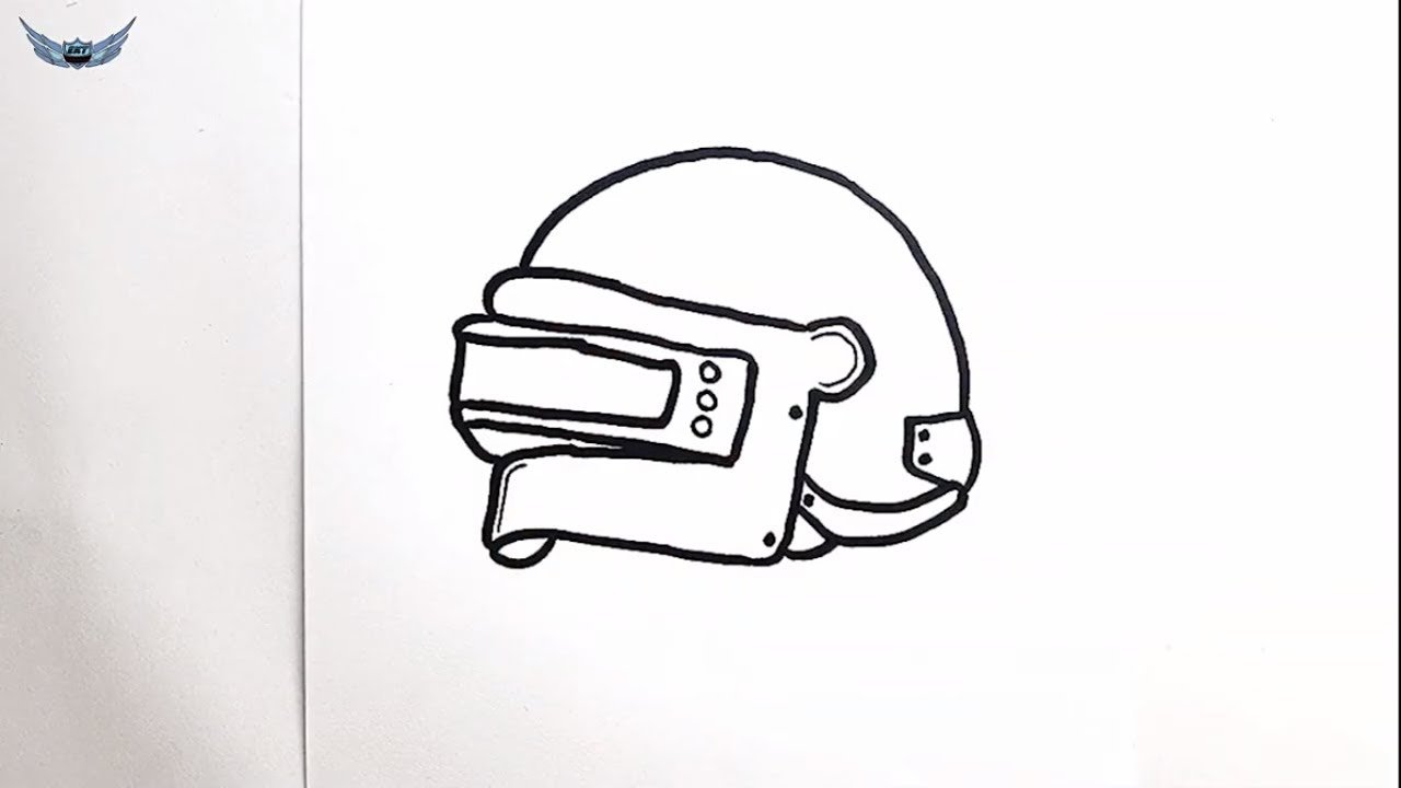 ПАБГ рисунки карандашом шлем