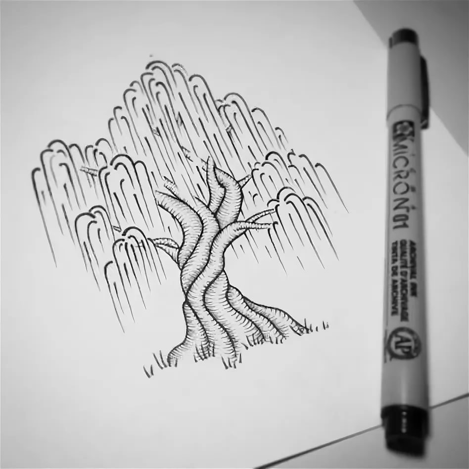 Простые рисунки гелевой ручкой