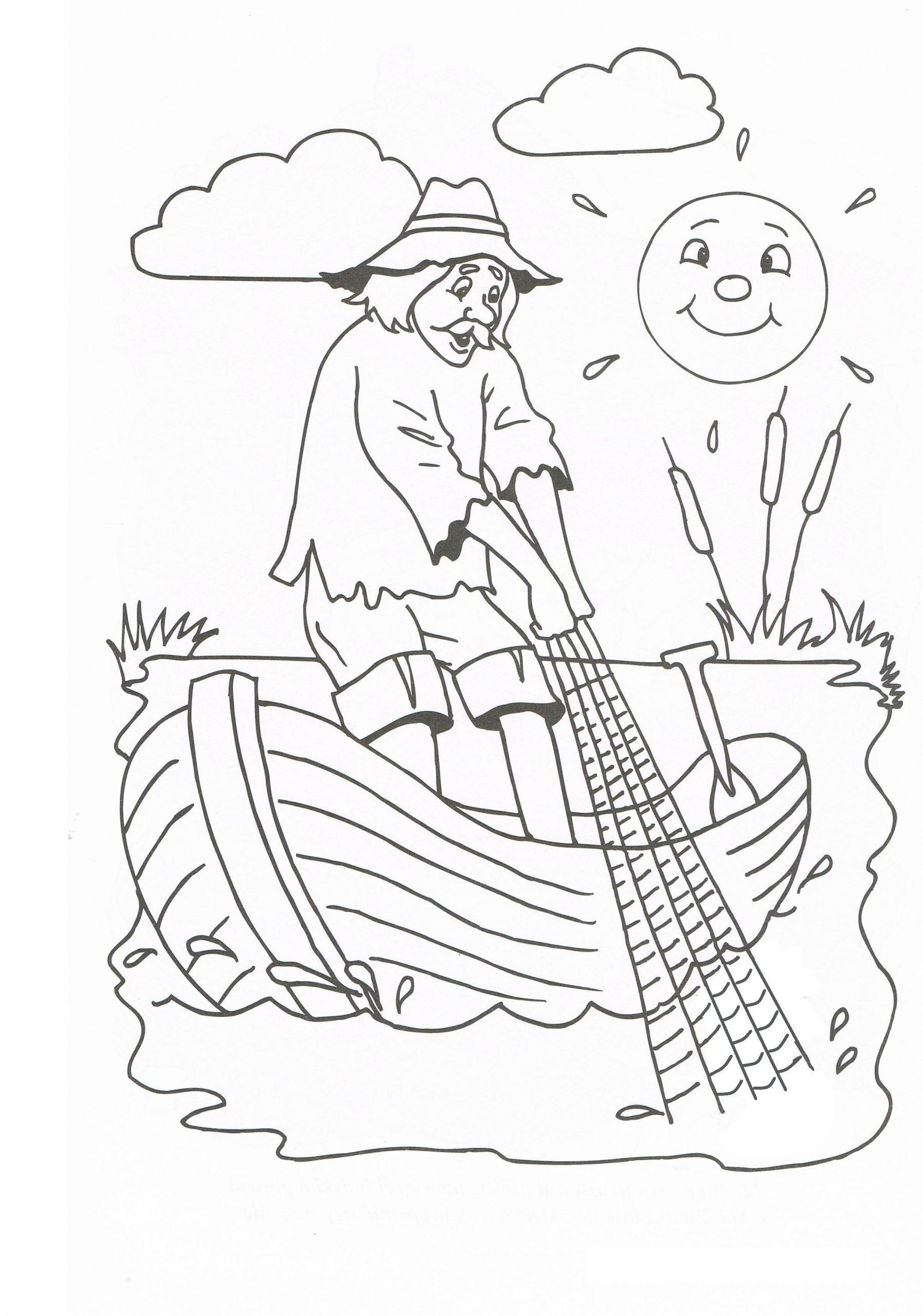 Иллюстрации к сказке о рыбаке и рыбке Пушкина легкие