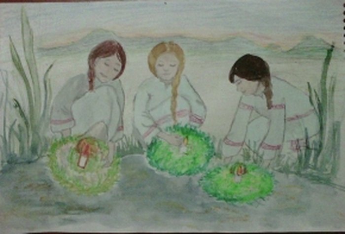 Рисование для детей праздника Ивана Купала