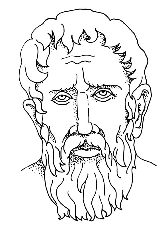 Пифагор рисунок портрет