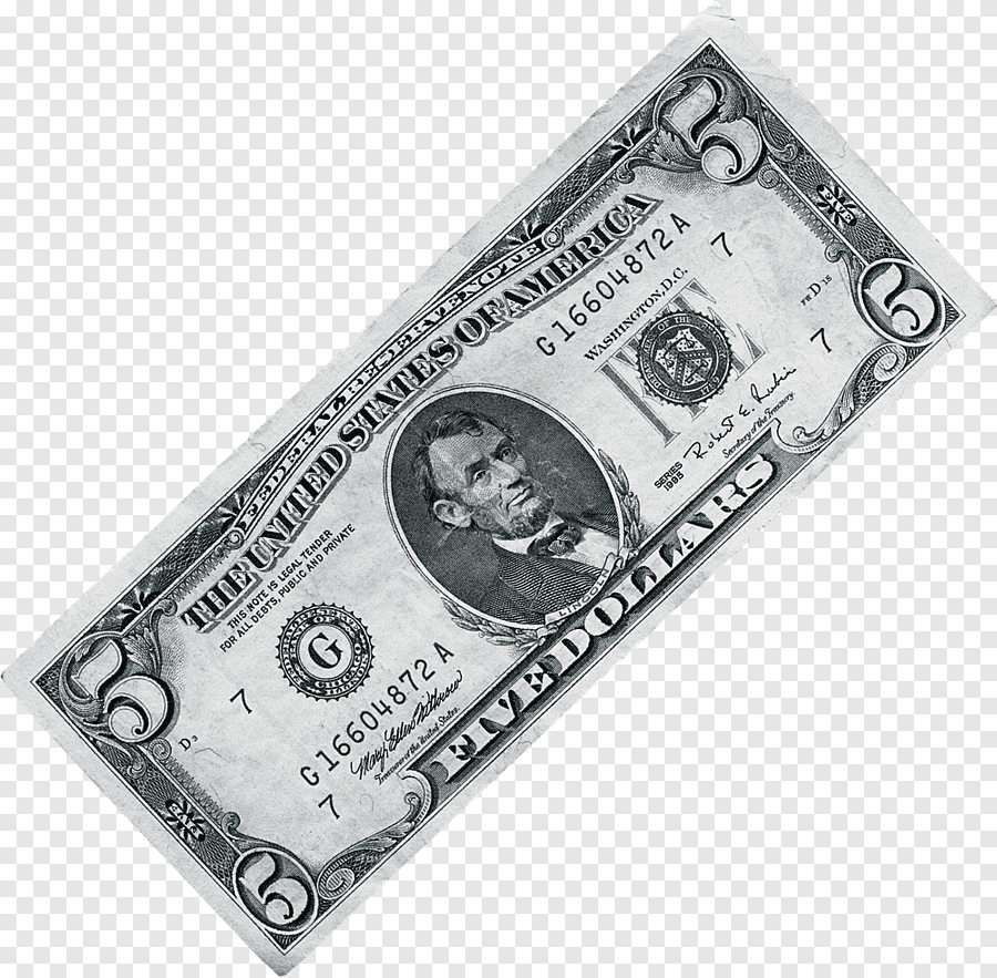 Доллар на прозрачном фоне