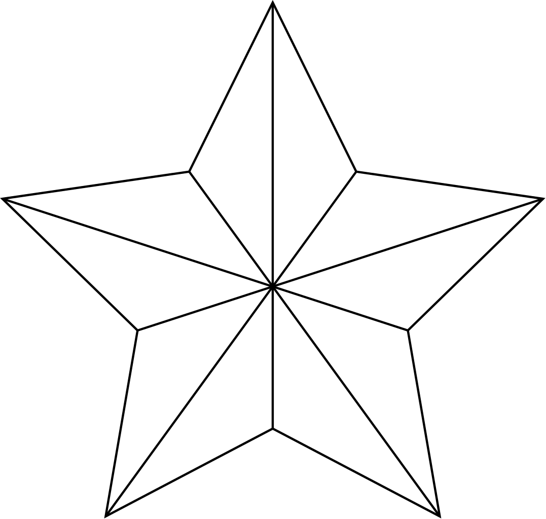 Пятиконечная звезда правильной формы