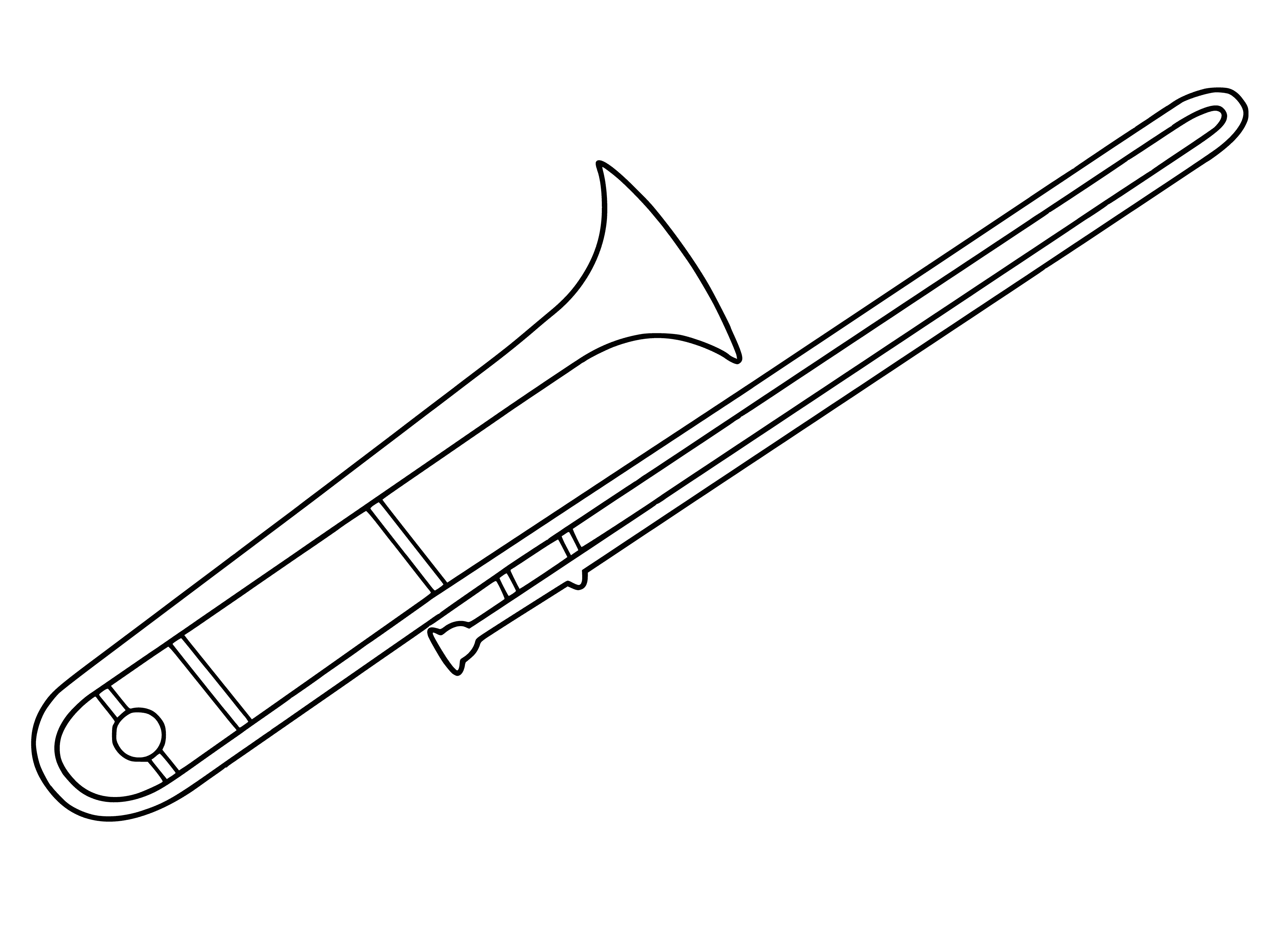 Духовые инструмент тромбон раскраска