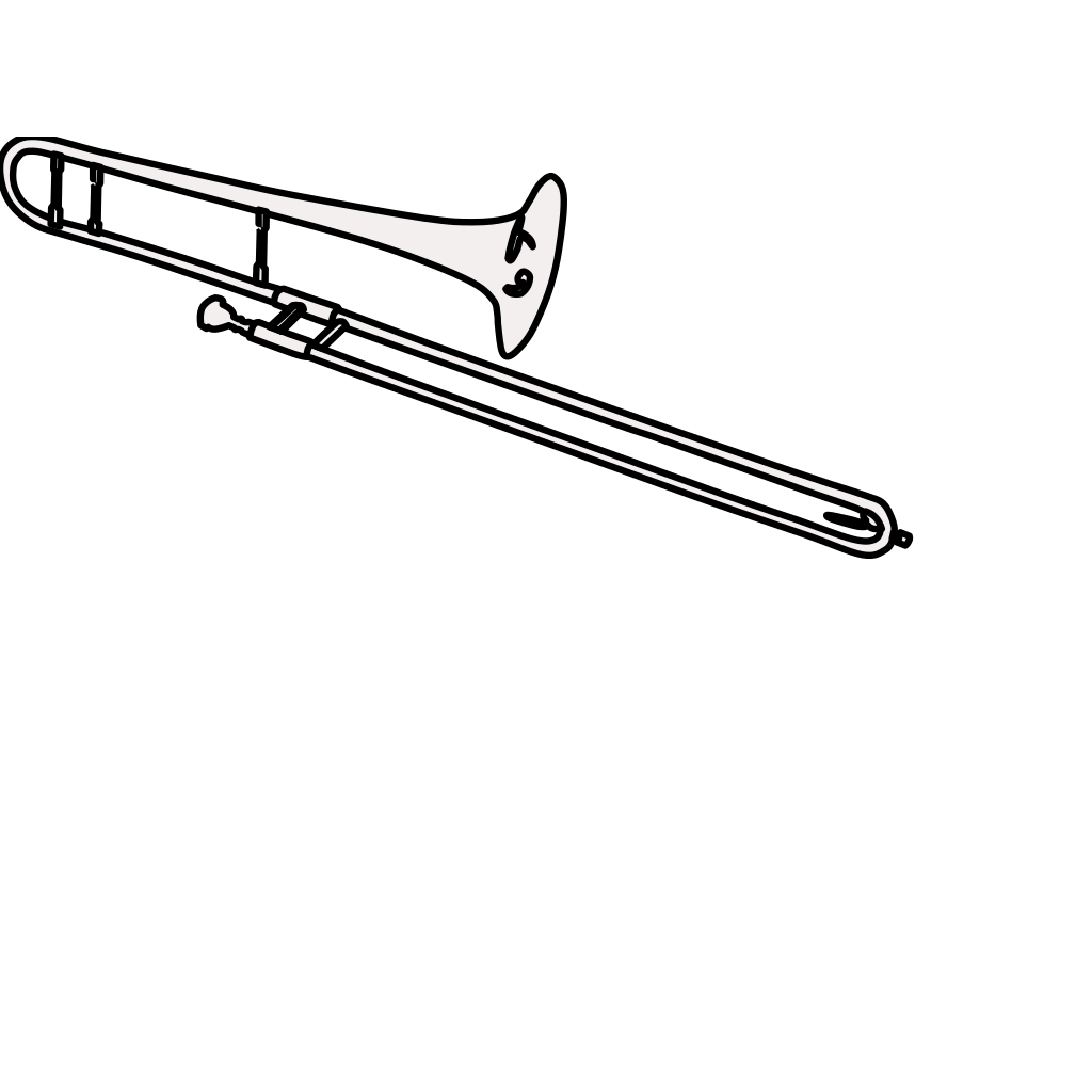 Тромбон музыкальный инструмент вектор