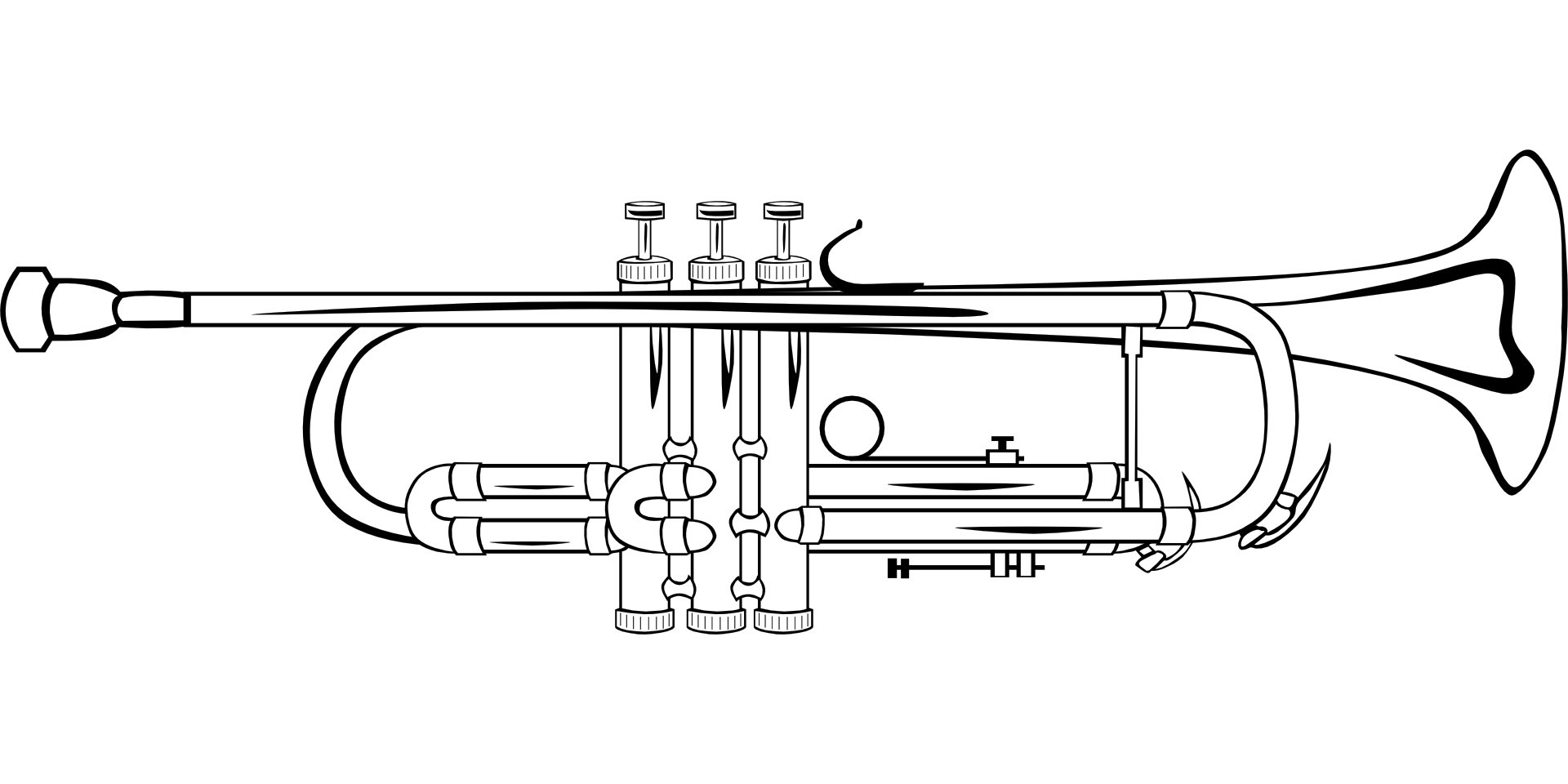 Труба музыкальный инструмент сбоку