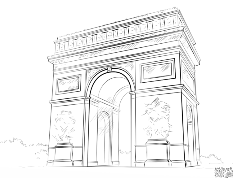 Триумфальная арка Париж перспектива