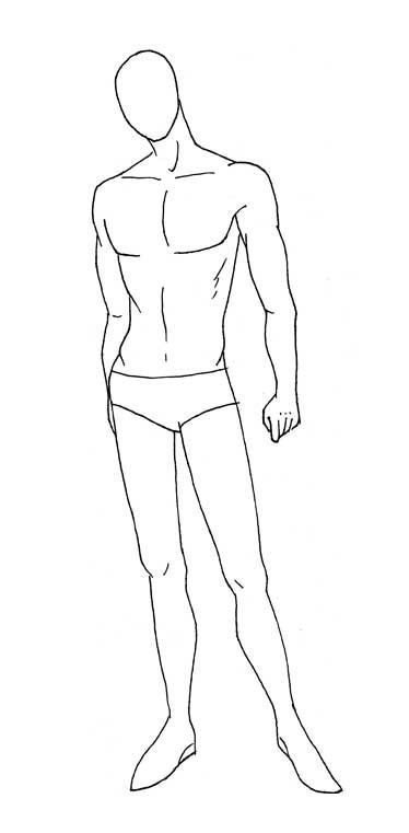 Схема рисования аниме тела
