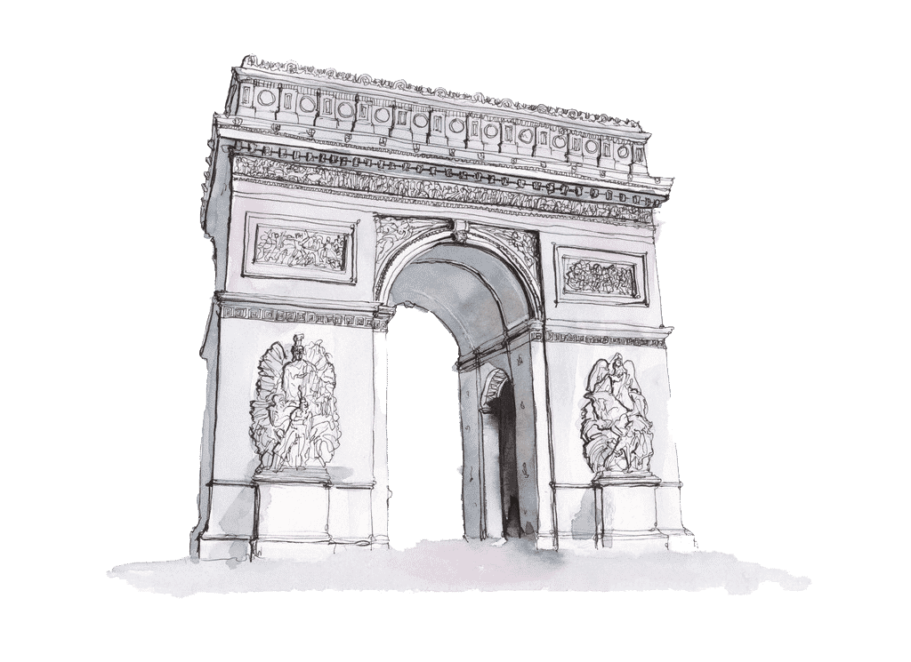 Триумфальная арка Париж скетч