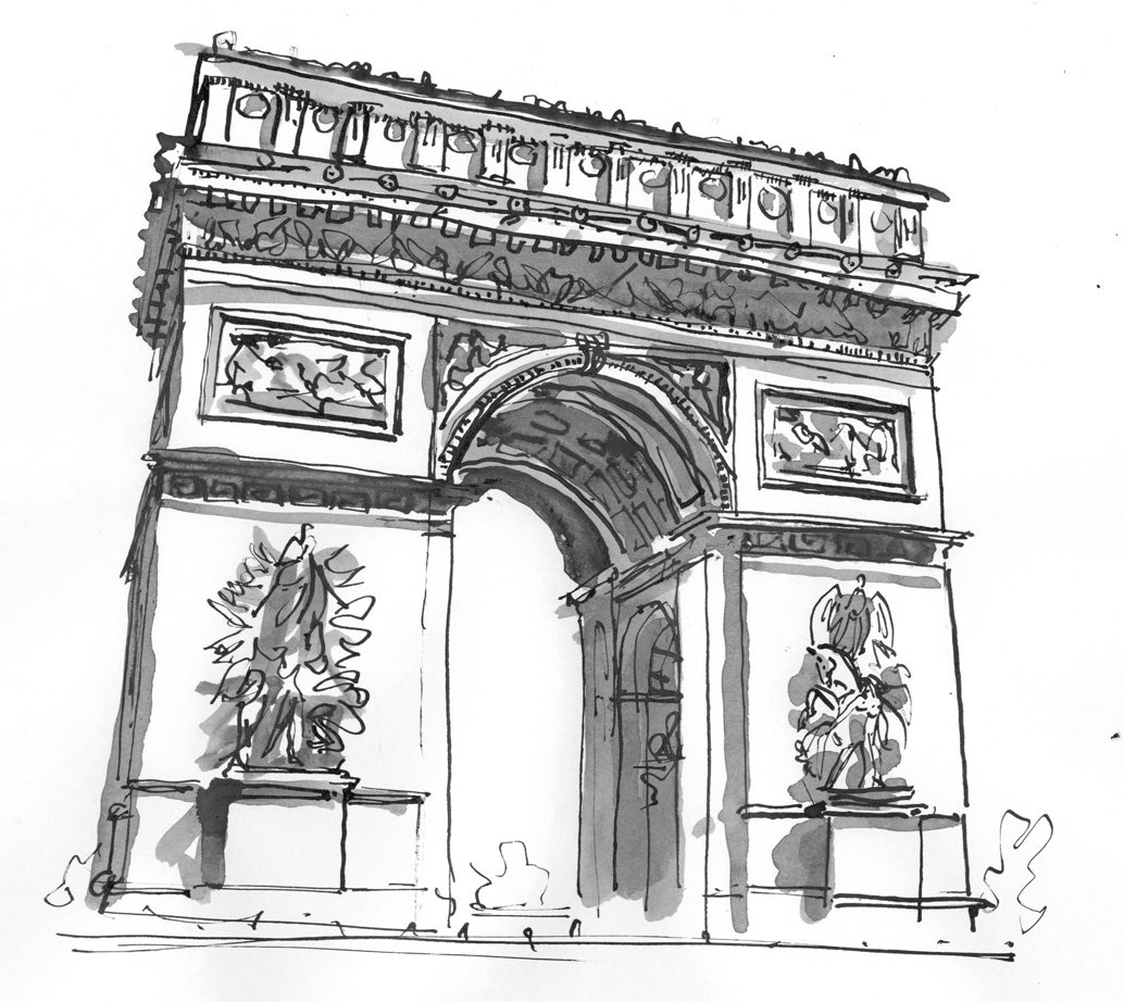 Триумфальная арка в Париже стиль архитектуры