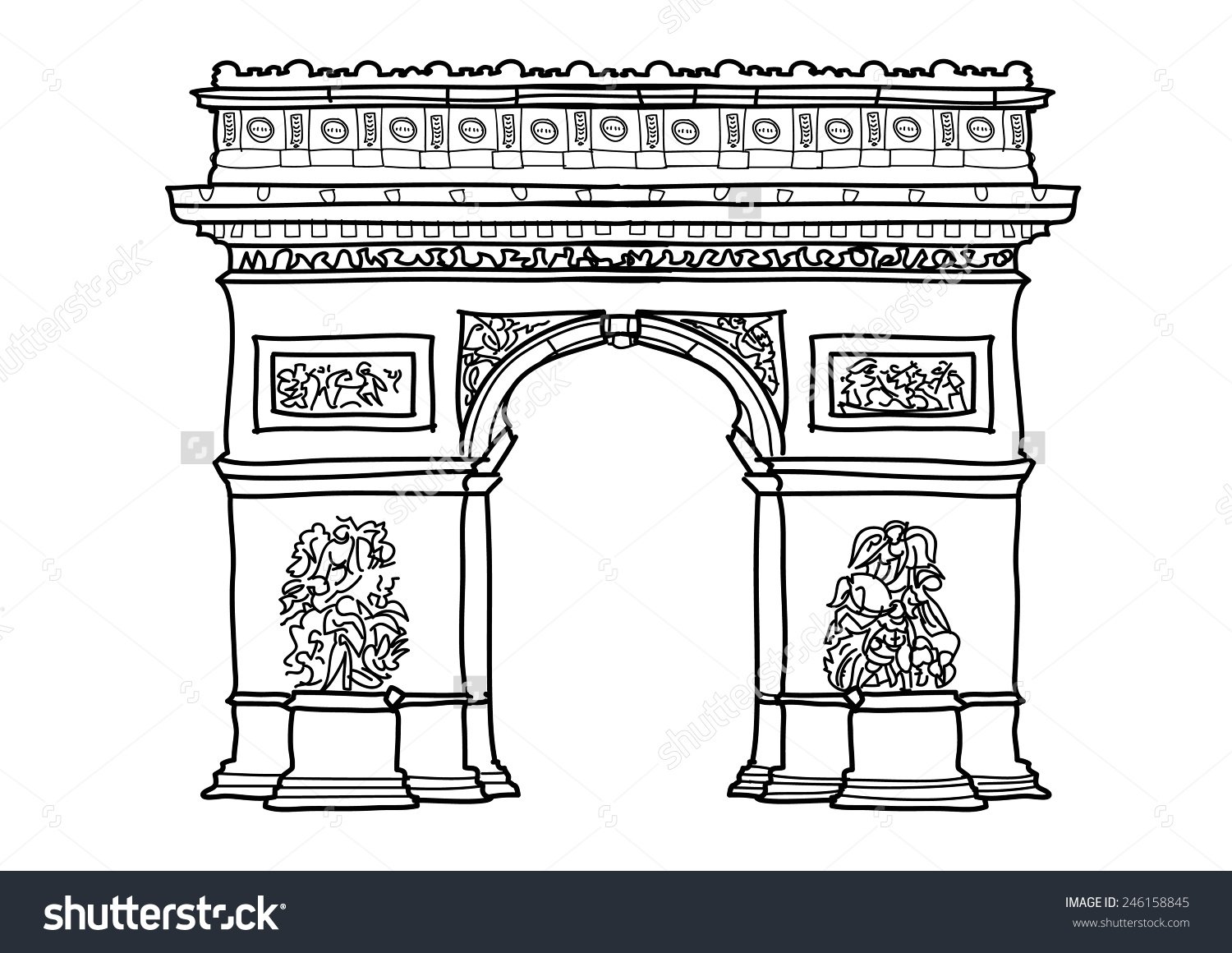 Триумфальная арка Курск раскраска