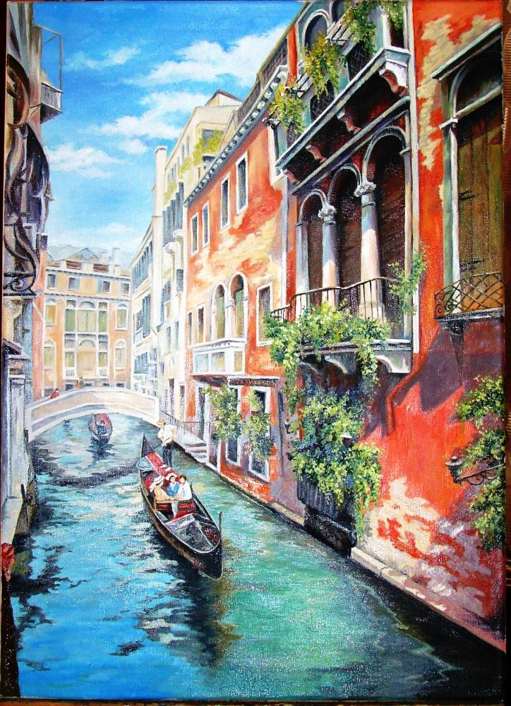 Картины маслом городской пейзаж Венеции