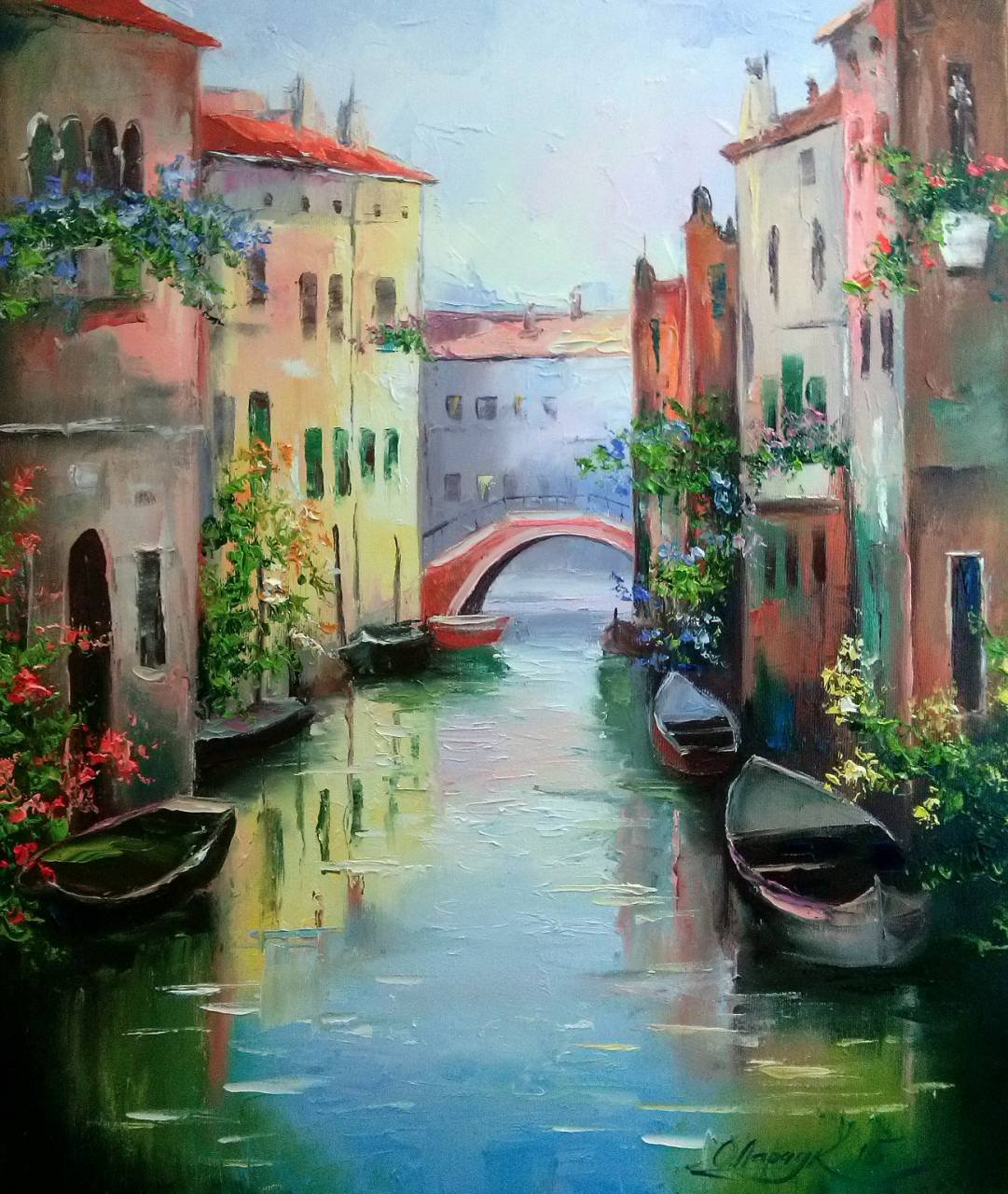 Пейзаж масляная живопись Венеция