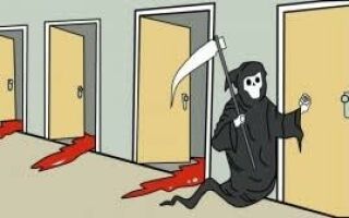 смерть с косой стучится в дверь