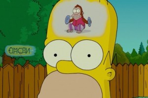симпсоны обезьянка в голове